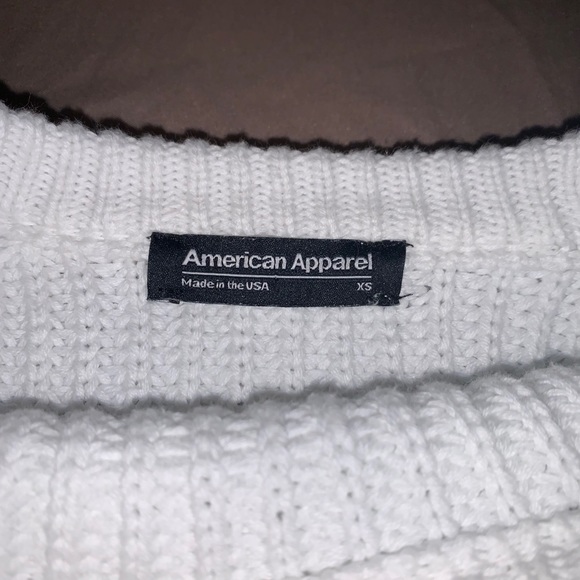 American Apparel White Crochet Sweater - Picture 4 of 6